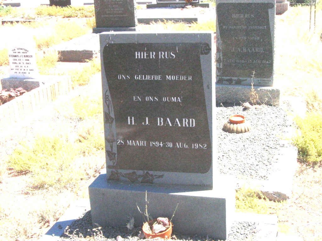 BAARD H.J. 1894-1982