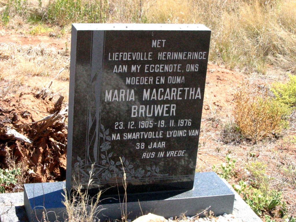 BRUWER Maria Magaretha 1905-1976