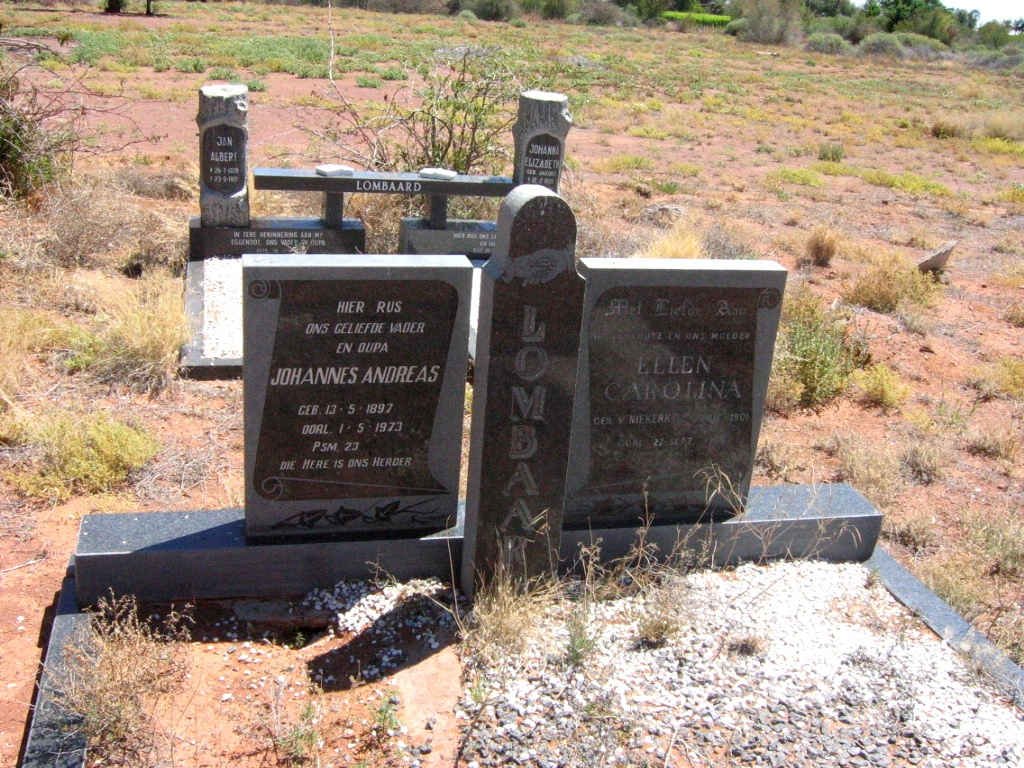 LOMBAARD Johannes Andreas 1897-1973 &amp; Ellen Carolina ?-?