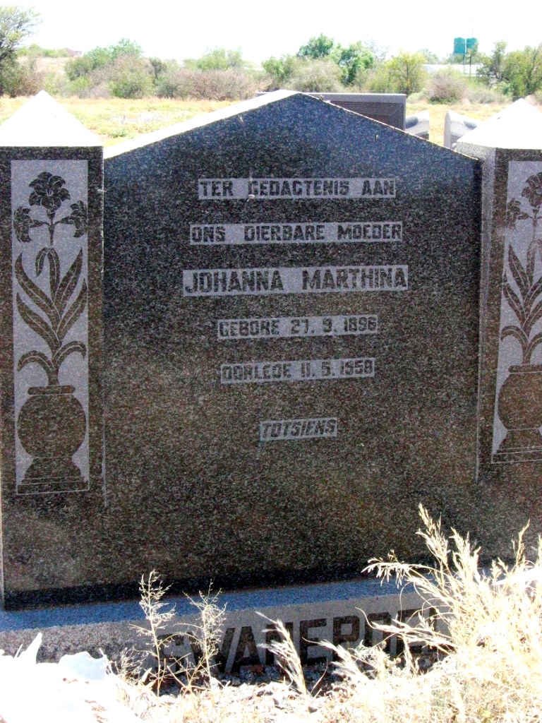 SWANEPOEL Johanna Marthina 1896-1958