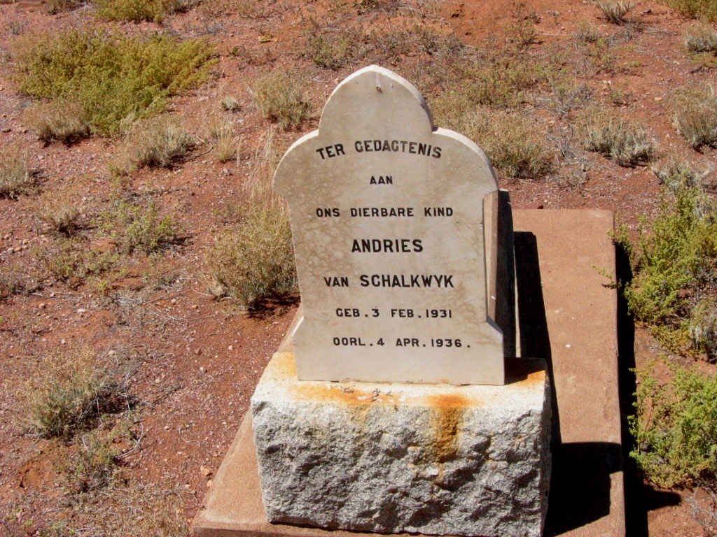 SCHALKWYK Andries, van 1931-1936