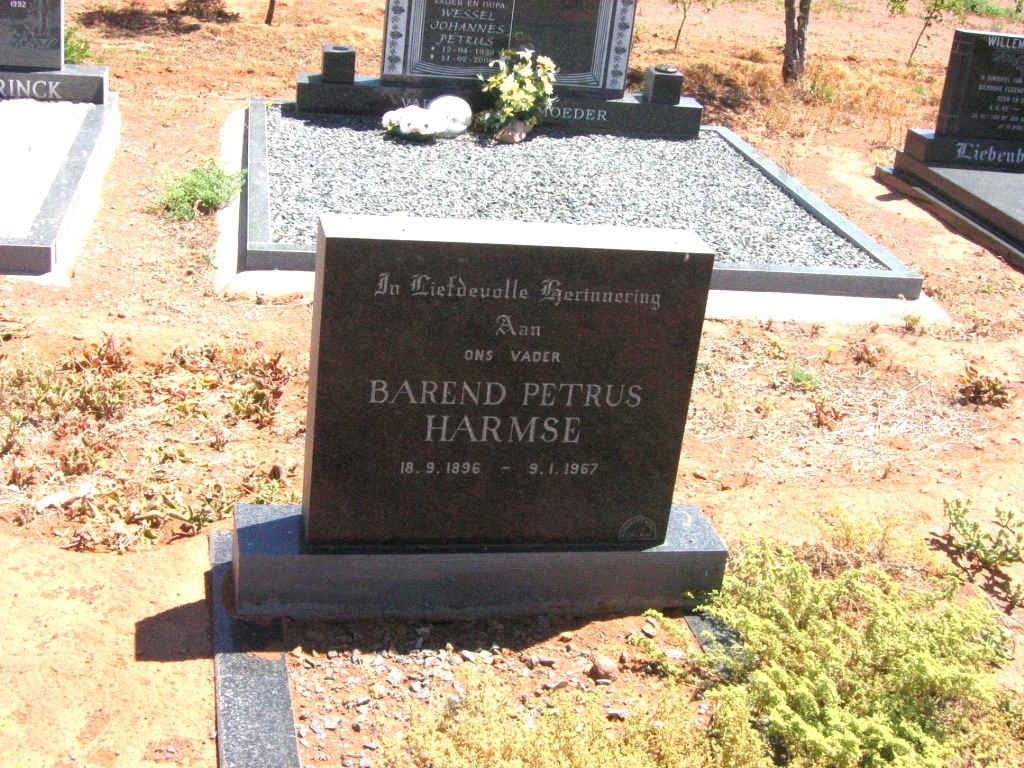 HARMSE Barend Petrus 1896-1967