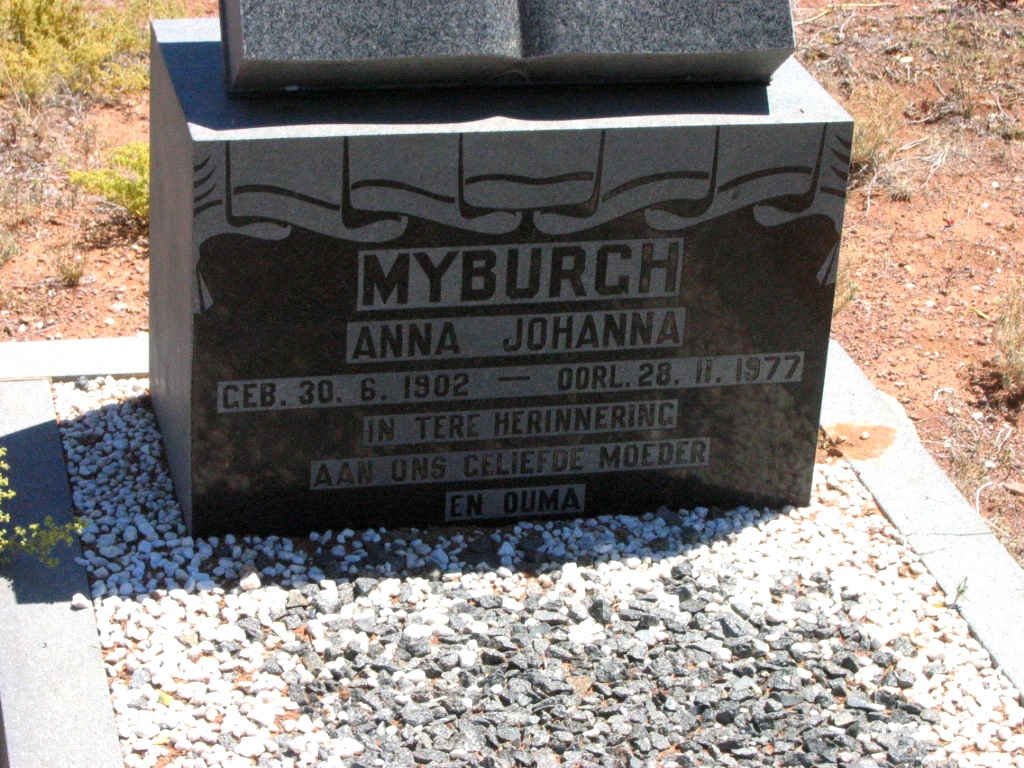 MYBURGH Anna Johanna 1902-1977