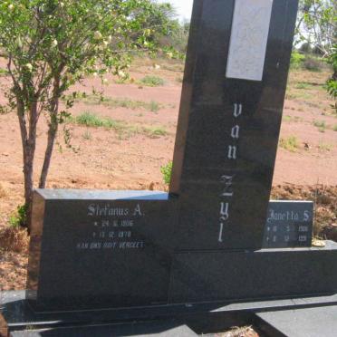 ZYL Stefanus A., van 1906-1952 &amp; Janetta S. 1908-1991