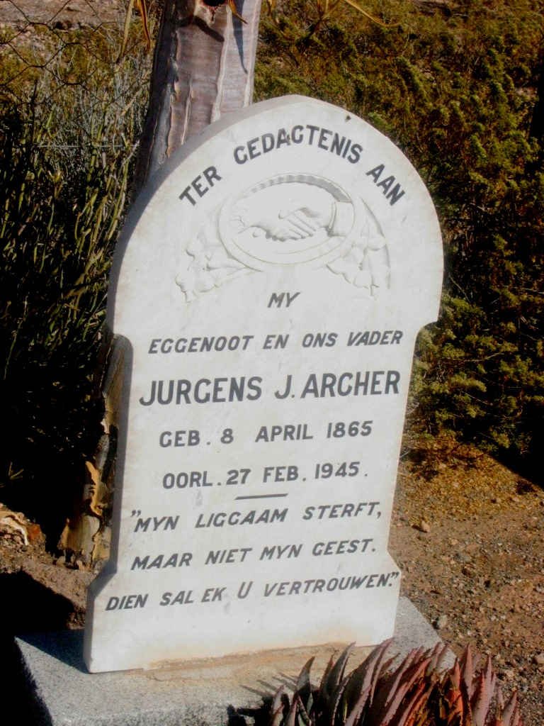 ARCHER Jurgens J. 1865-1945