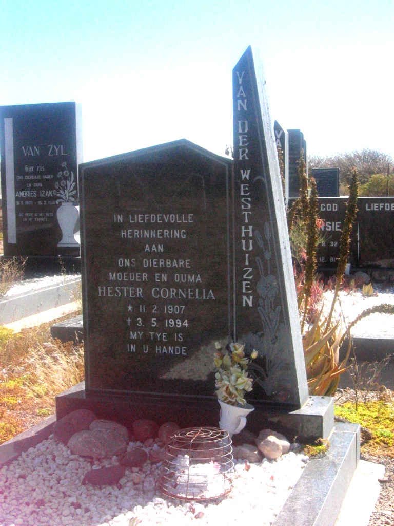 WESTHUIZEN Hester Cornelia, van der 1907-1994