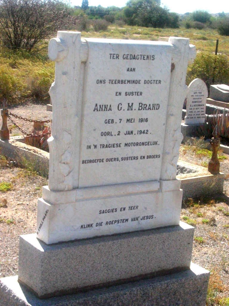 BRAND Anna C.M. 1916-1942