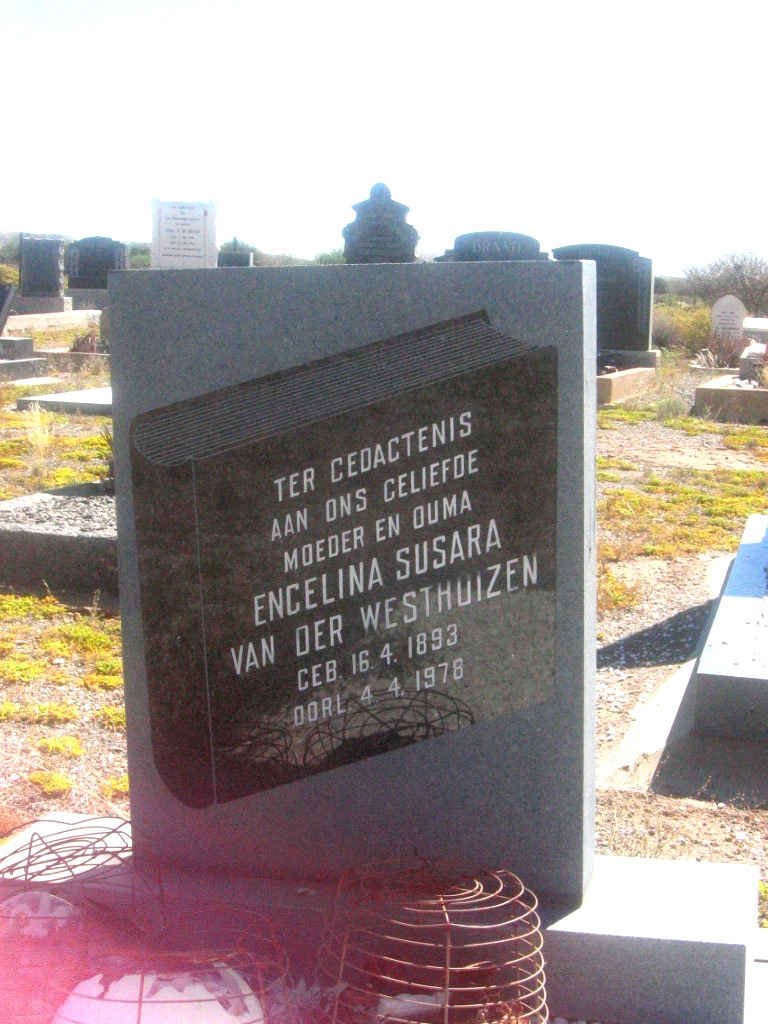 WESTHUIZEN Engelina Susara, van der 1893-1978