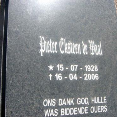 WAAL Pieter Eksteen, de 1928-2006