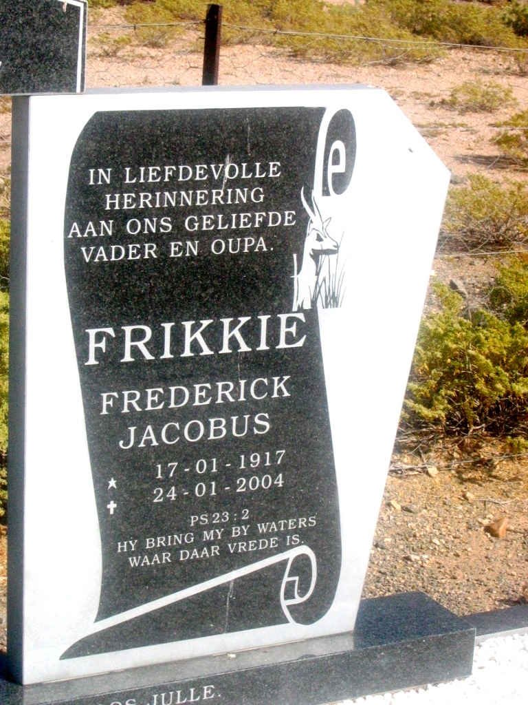ZYL Frederick Jacobus, de 1917-2004