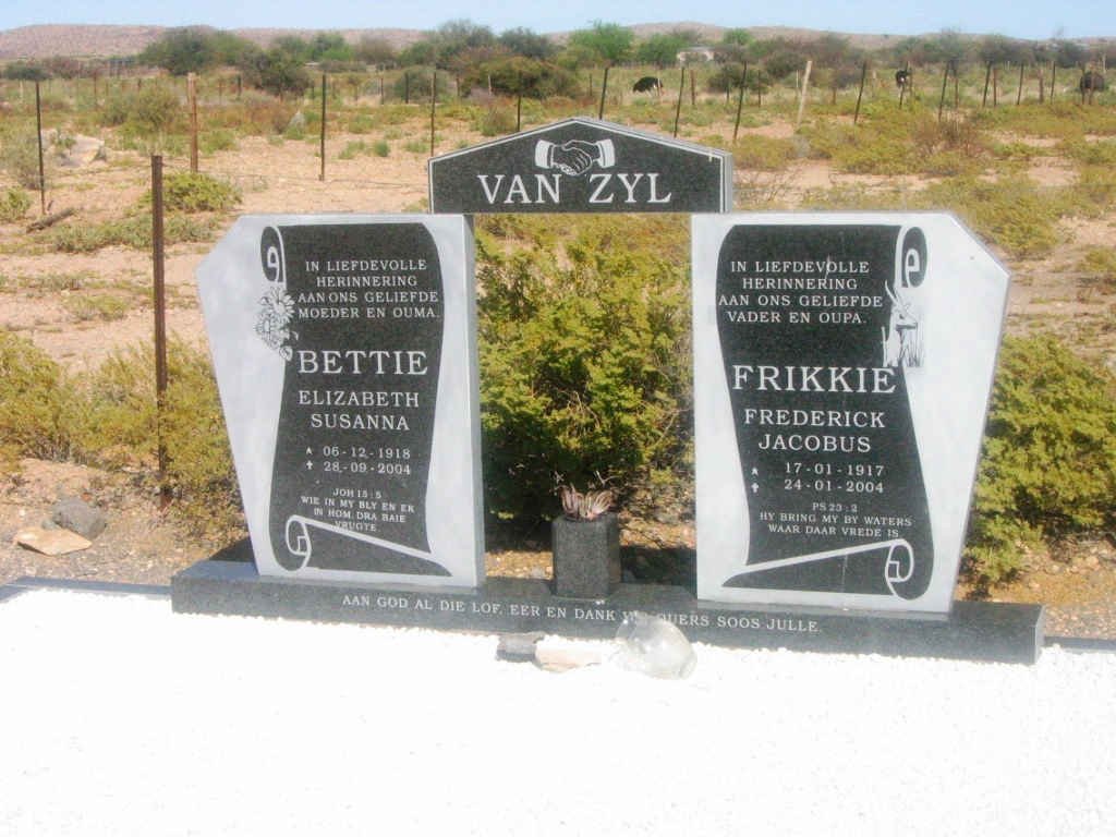 ZYL Frederick Jacobus, de 1917-2004 &amp; Elizabeth Susanna 1918-2004