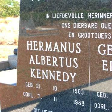 NIEKERK Hermanus Albertus Kennedy, van 1903-1988