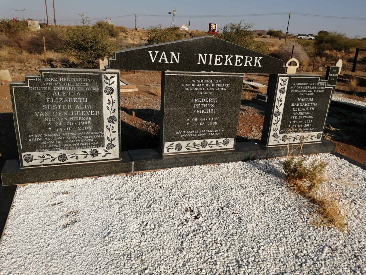 NIEKERK van :: BARNARD :: VAN DEN HEEVER