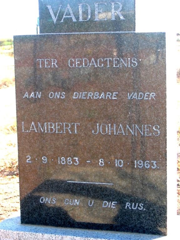SITTERT Lambert Johannes, van 1883-1963