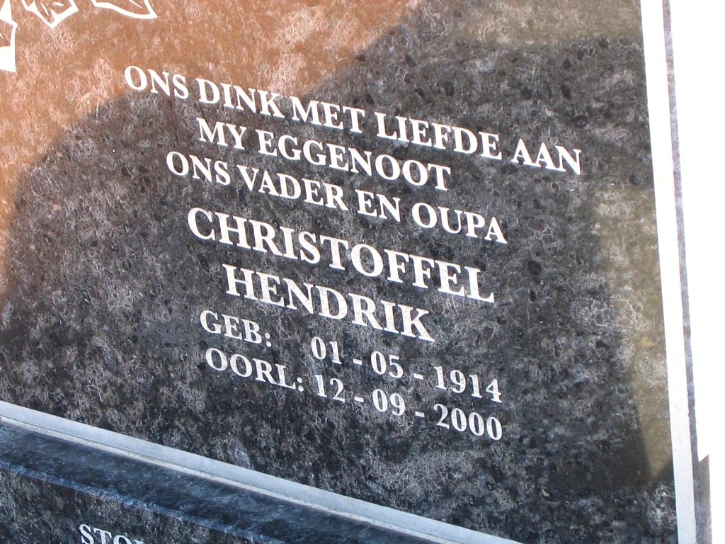 WIESE Christoffel Hendrik 1914-2000
