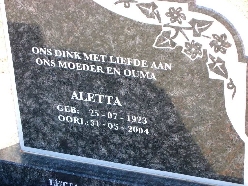 WIESE Aletta 1923-2004
