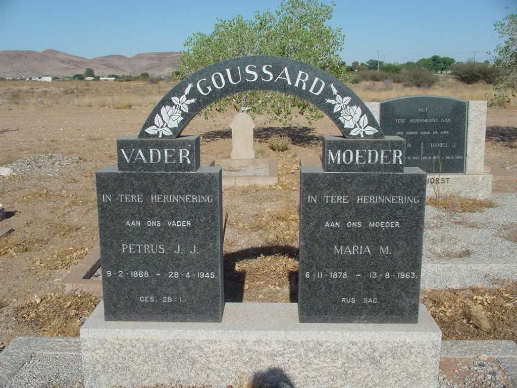 GOUSSARD Petrus J.J. 1868-1945 &amp; Maria M. 1878-1963