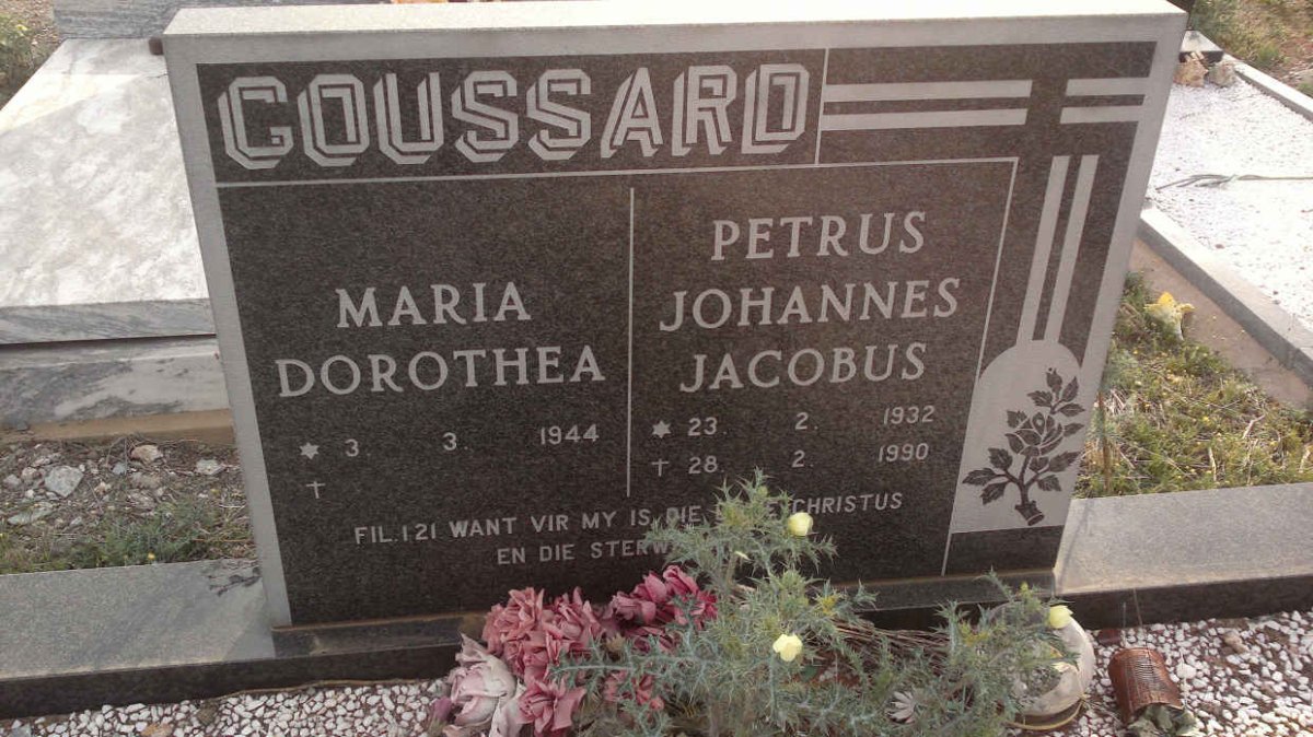 GOUSSARD Petrus Johannes Jacobus 1932-1990 &amp; Maria Dorothea 1944-