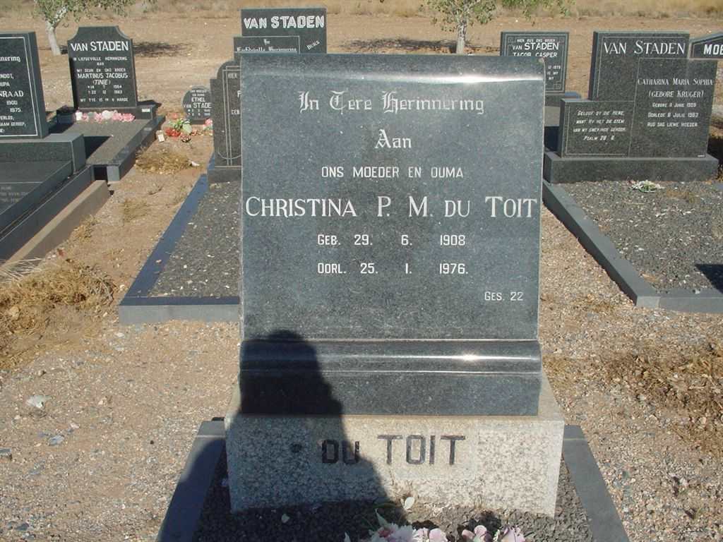 TOIT Christina P.M., du 1908-1976