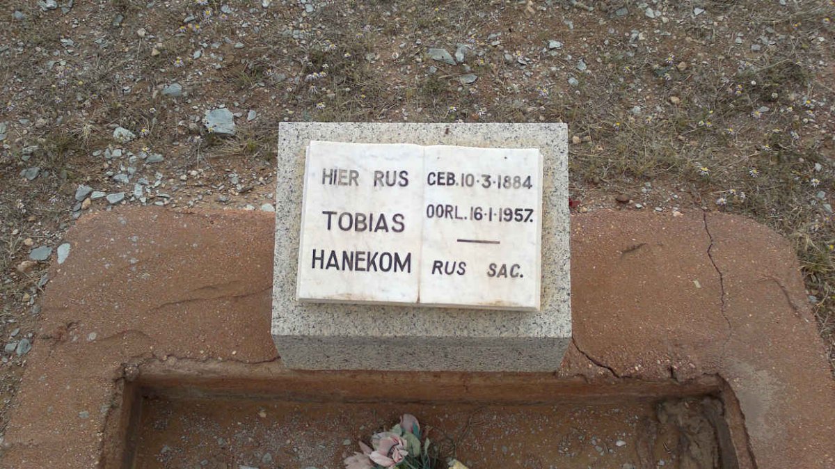 HANEKOM Tobias 1884-1957