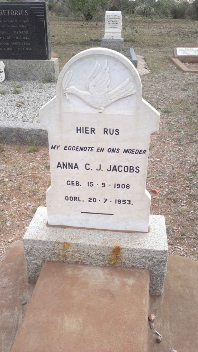 JACOBS Anna C.J. 1906-1953