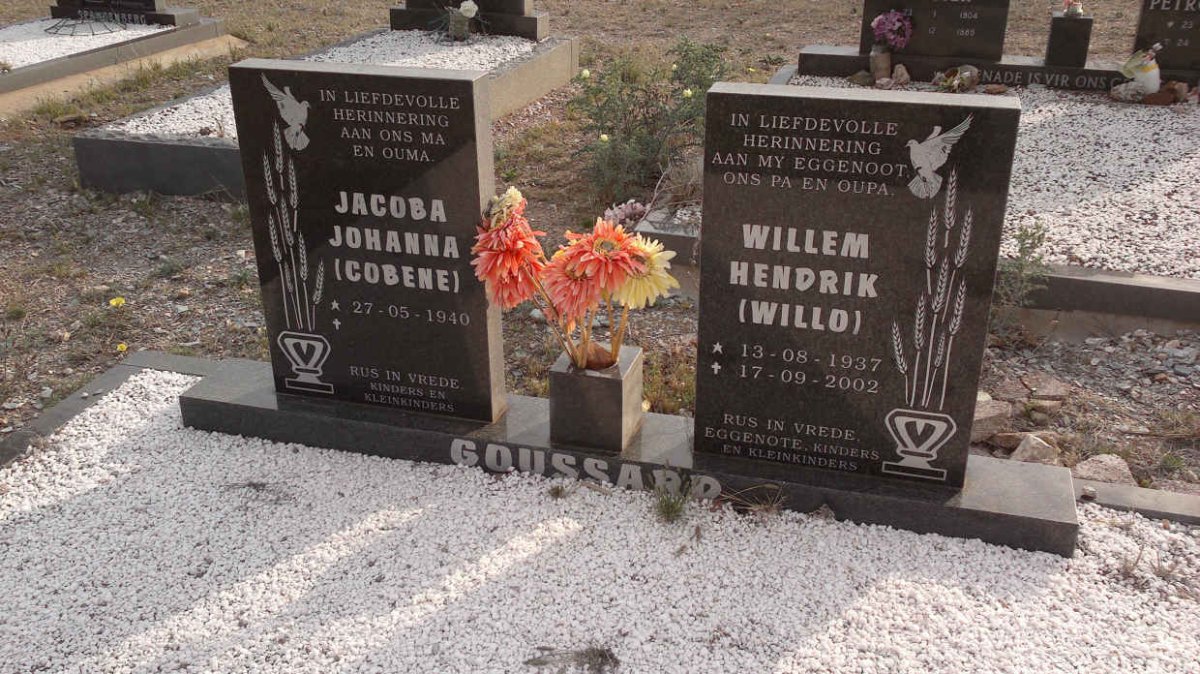 GOUSSARD Willem Hendrik 1937-2002 &amp; Jacoba Johanna 1940-