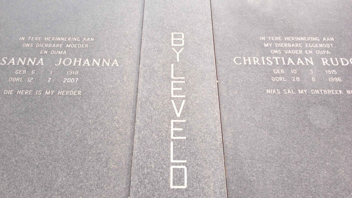 BYLEVELD Christiaan Rudolf 1915-1996 &amp; Susanna Johanna 1918-2007