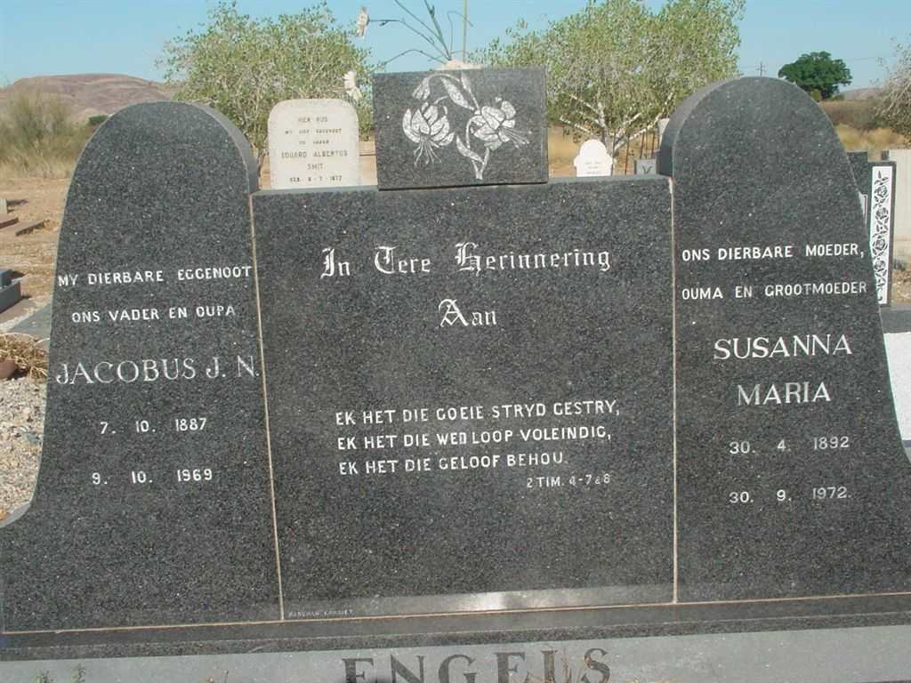 ENGELS Jacobus J. N. 1887-1969 &amp; Susanna Maria 1892-1972