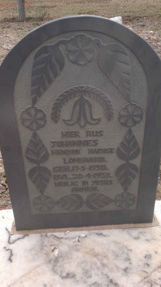LOMBAARD Johannes Hendrik Harmse 1930-1939