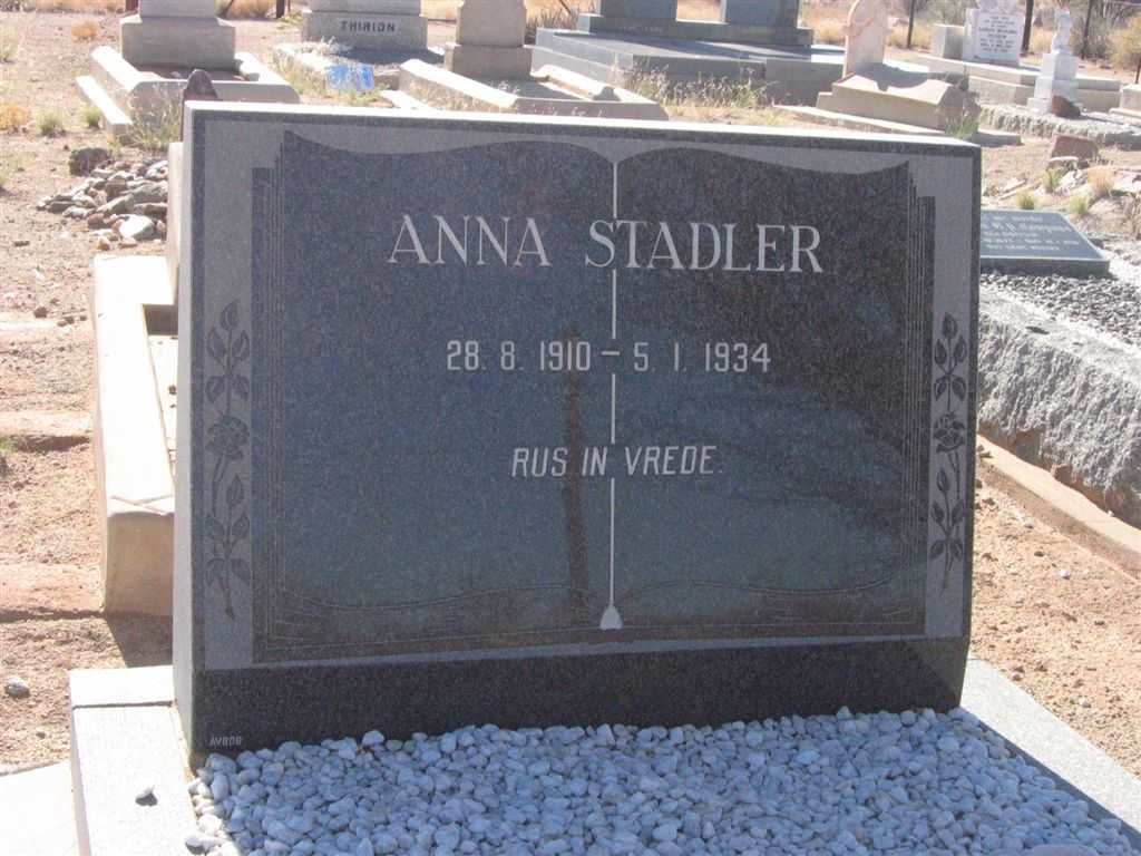 STADLER Anna 1910-1934