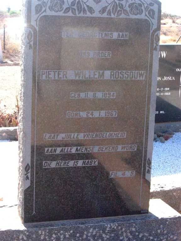 ROSSOUW Pieter Willem 1894-1967