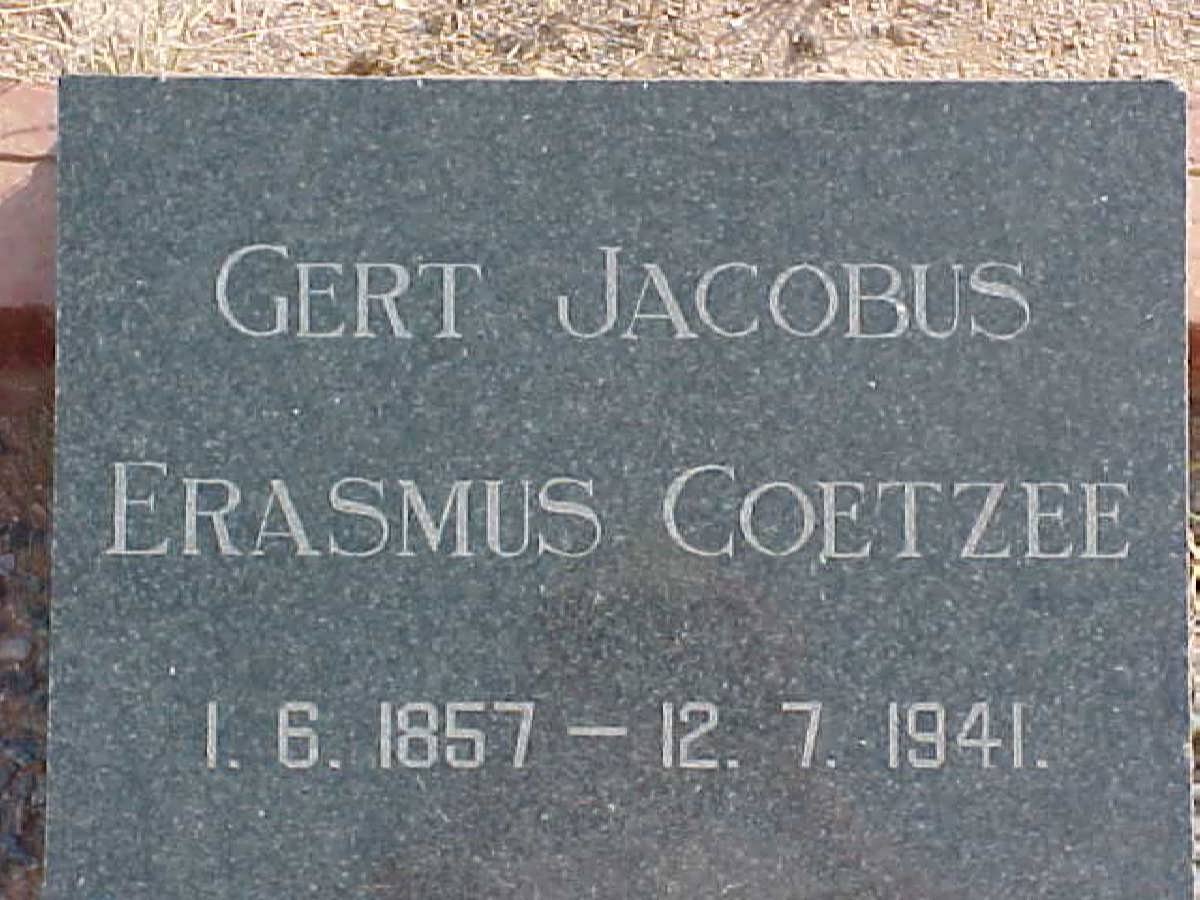 COETZEE Gert Jacobus Erasmus 1857-1941