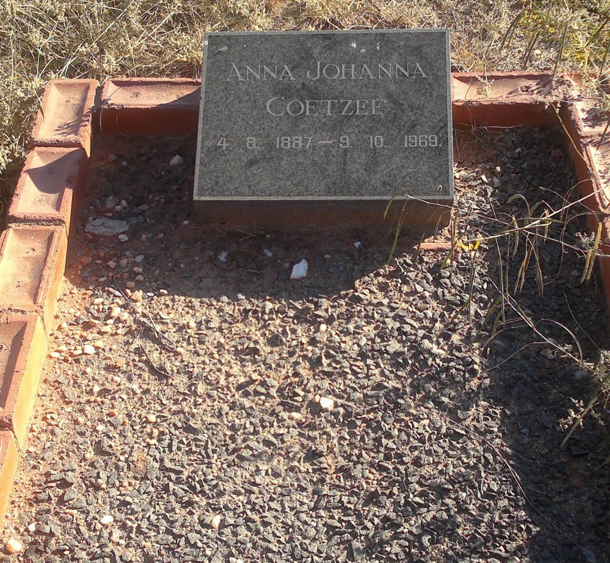 COETZEE Anna Johanna 1887-1969