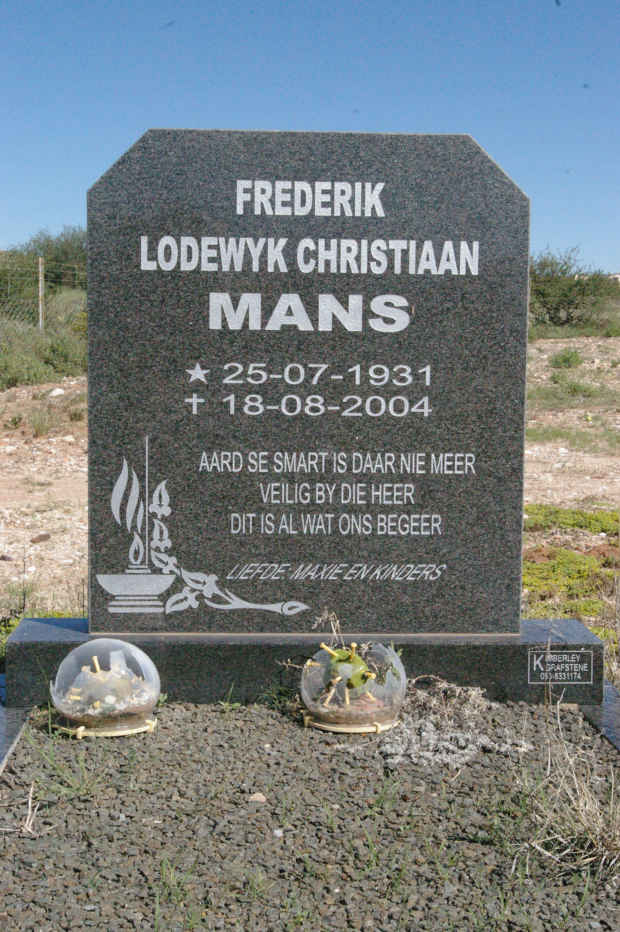 MANS Frederik Lodewyk Christiaan 1931-2004