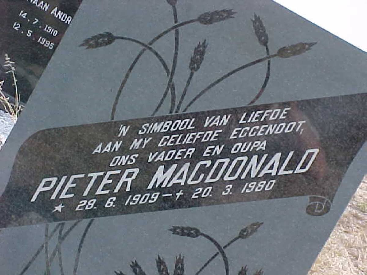 MACDONALD Pieter 1909-1980