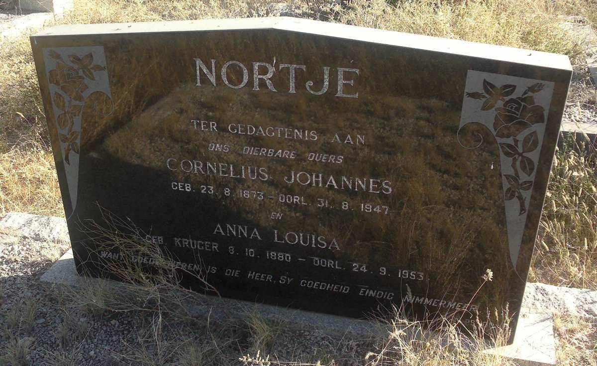 NORTJE Cornelius Johannes 1873-1947 &amp; Anna Louisa KRUGER 1880-1953