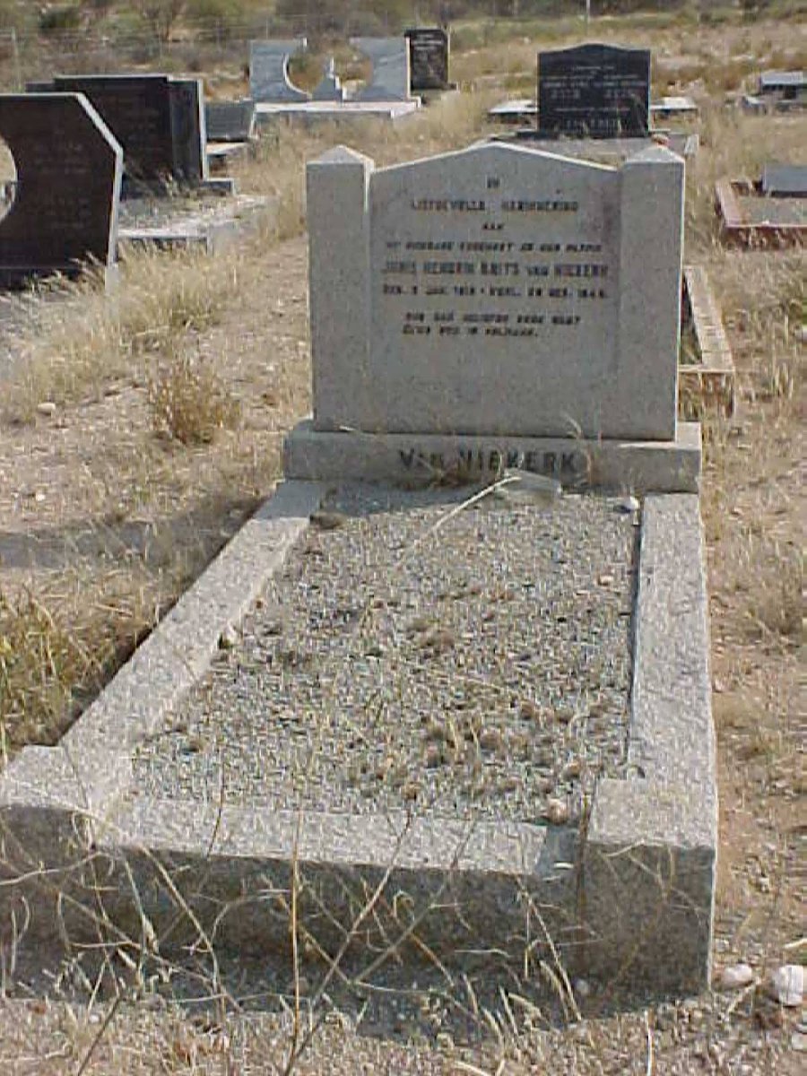 NIEKERK Jurie Hendrik Brits, van 1919-1948