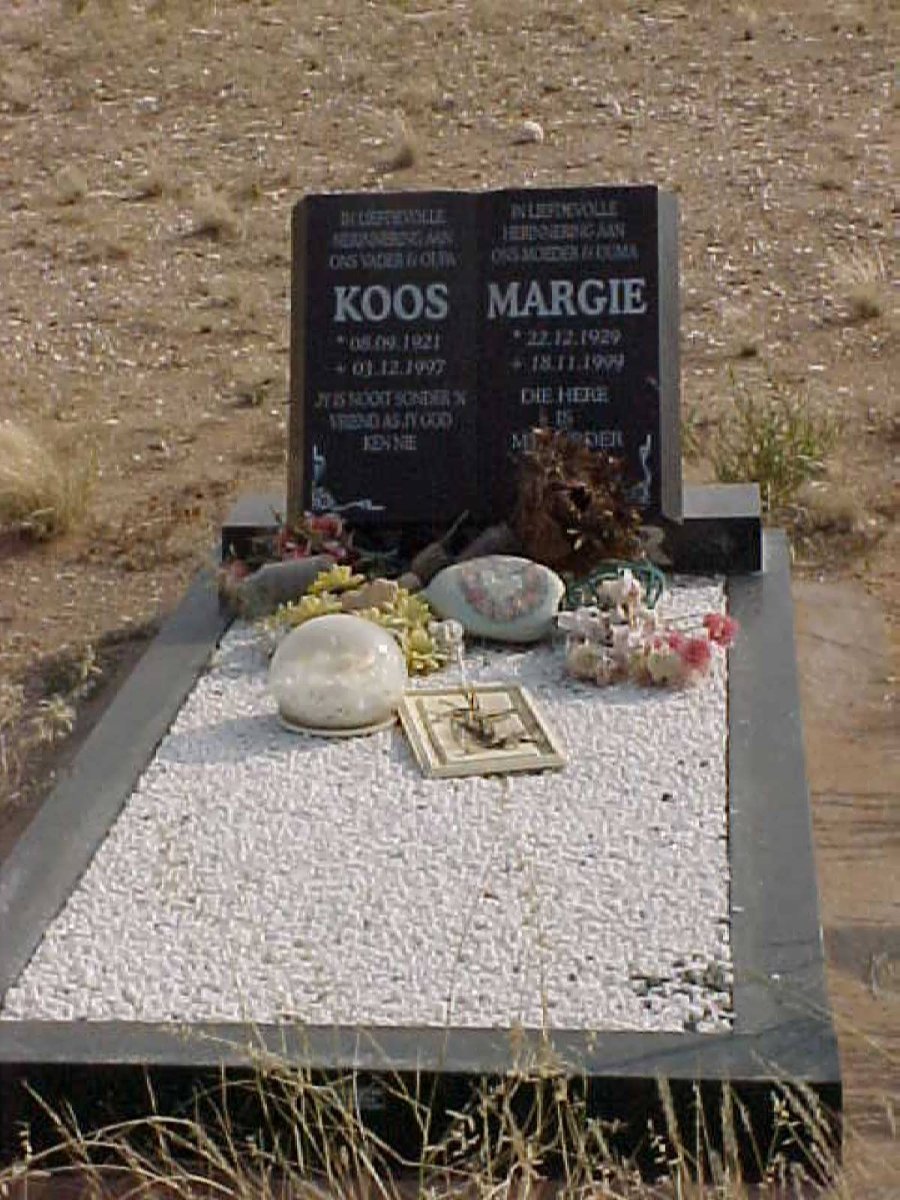 OLIVIER Koos 1921-1997 &amp; Margie 1929-1999