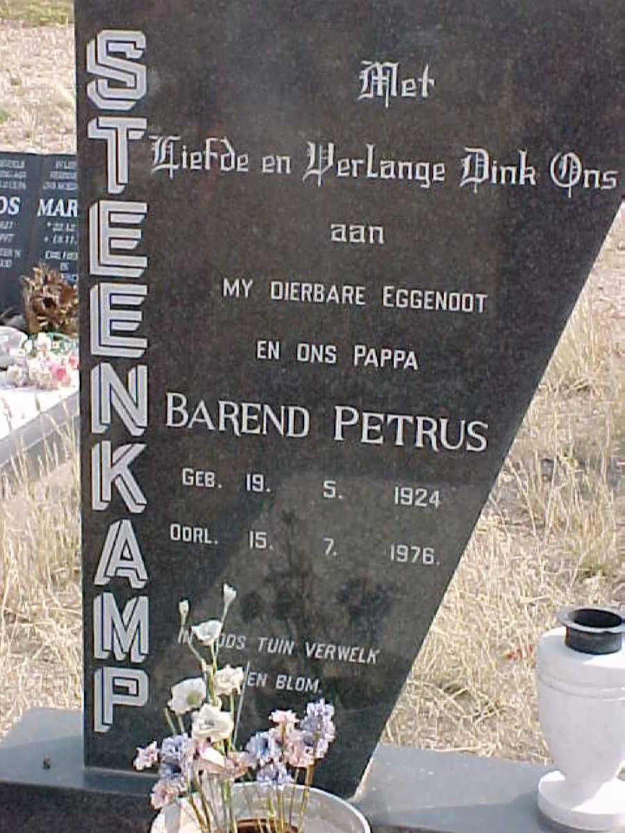 STEENKAMP Barend Petrus 1924-1976