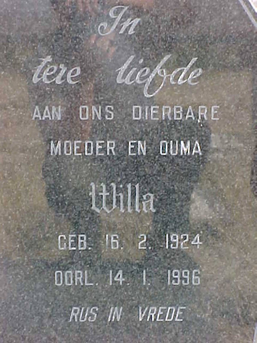 VISSER Willa 1924-1996