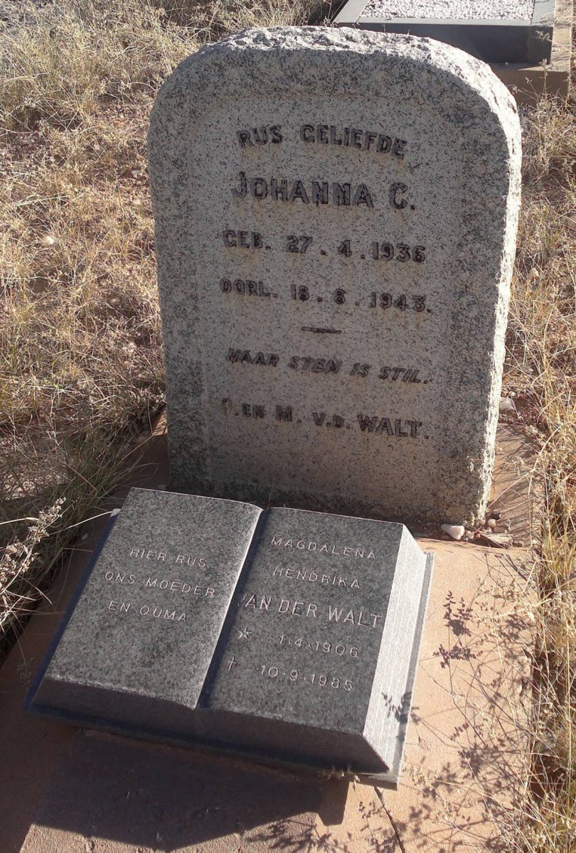 WALT Magdalena Hendrika, van der 1906-1985 :: VAN DER WALT Johanna C. 1936-1943