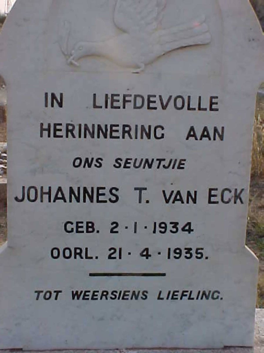 ECK Johannes T., van 1934-1935