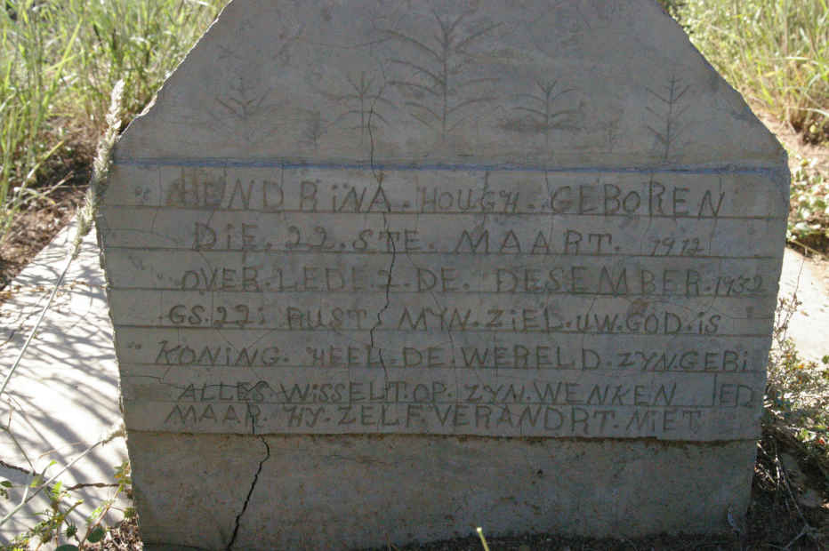 HOUGH Hendrina 1912-1932