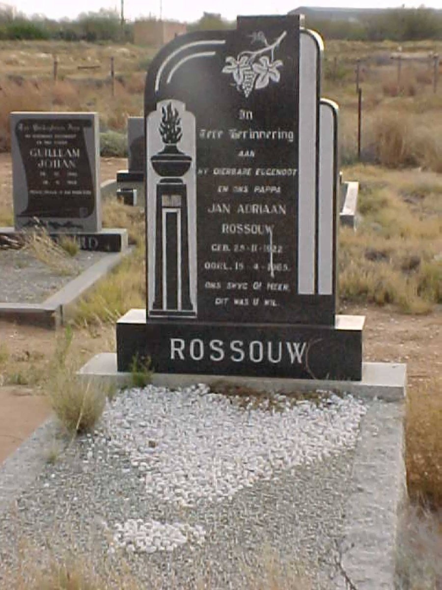 ROSSOUW Jan Adriaan 1922-1965