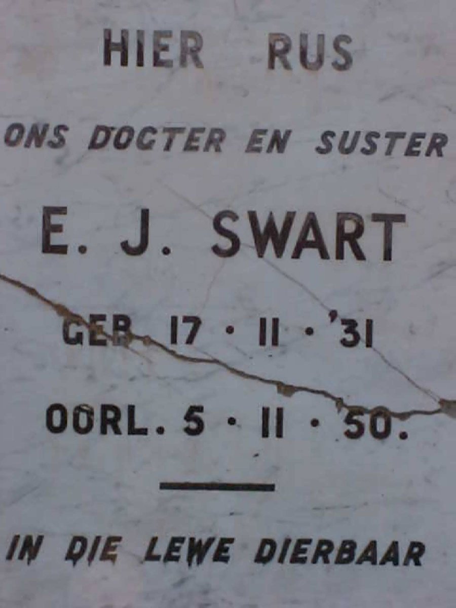 SWART E.J. 1931-1950