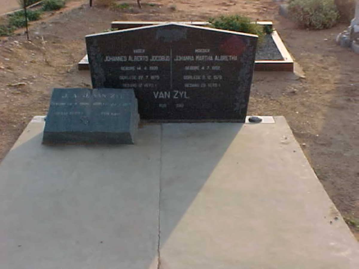 Zyl Johannes Alberts Jocobus 1909-1975 &amp; Johanna Martha Albretha 1902-1978