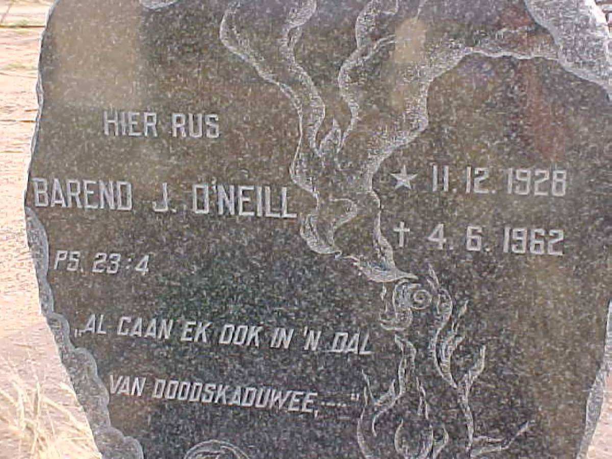 O’NEILL Barend J. 1928-1962