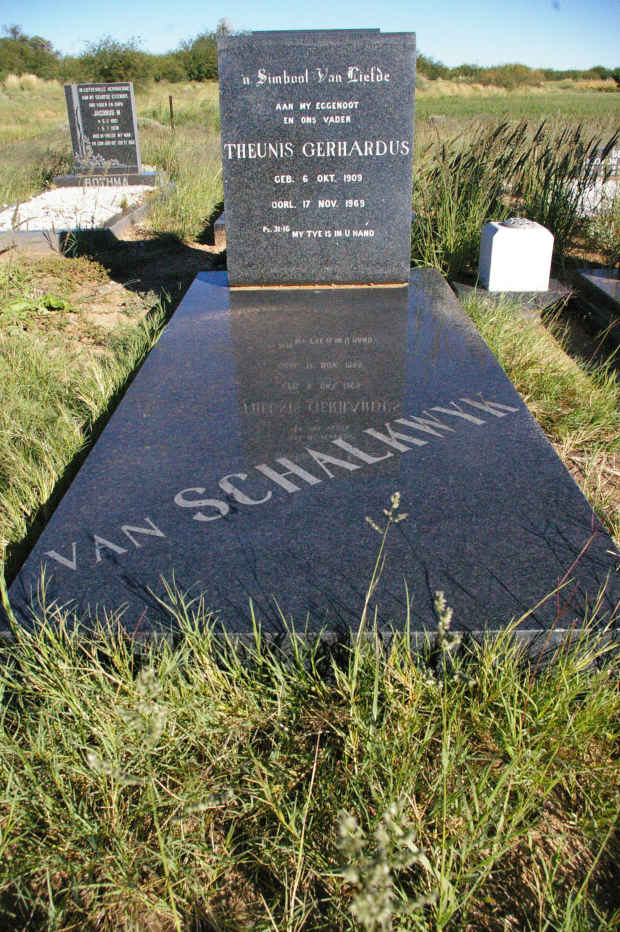 SCHALKWYK Theunis Gerhardus, van 1909-1969