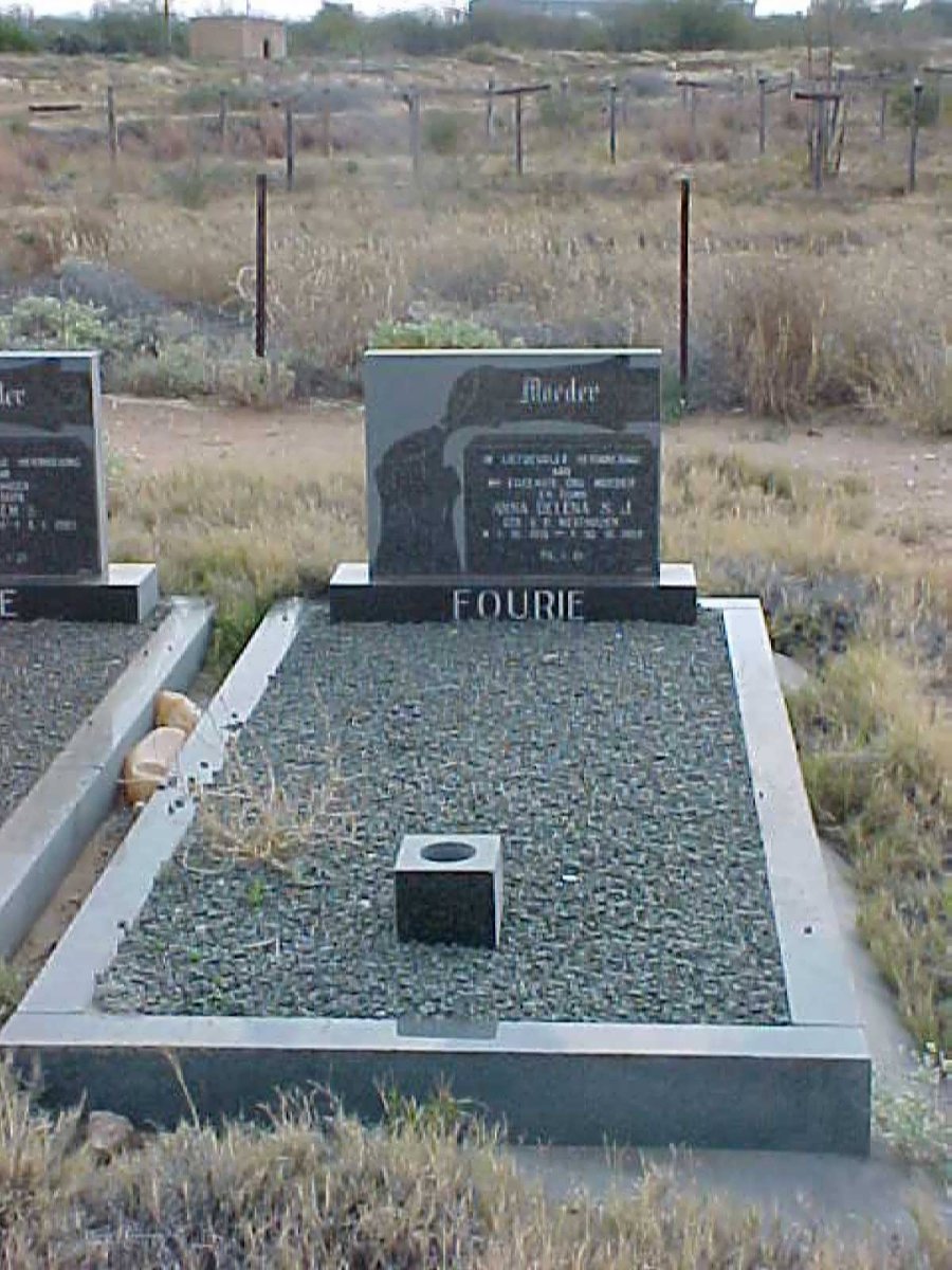 FOURIE Anna Delena S.J. nee V.D. WESTHUIZEN 1916-1983