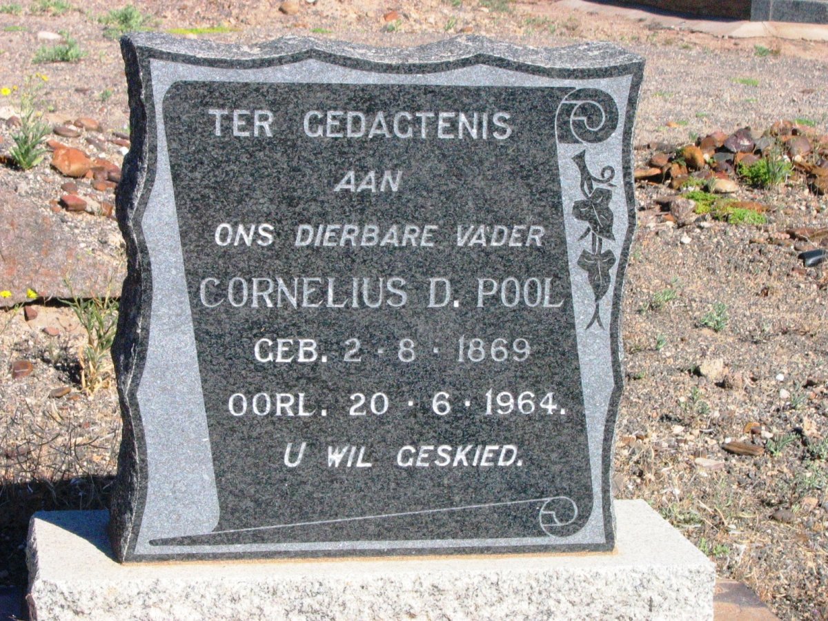 POOL Cornelius D. 1869-1964